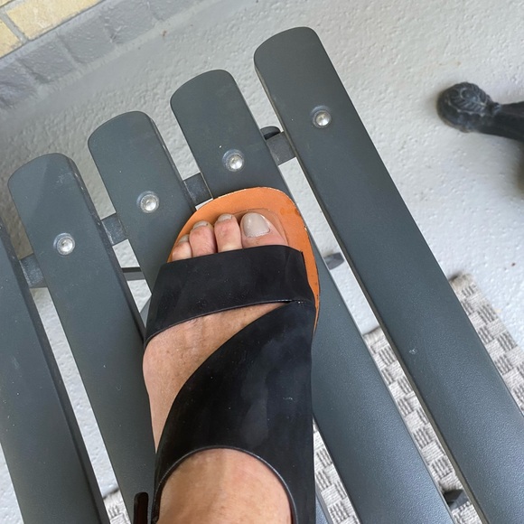 Celine black suede flat suede sandals, sz 39.5 - Picture 4 of 9